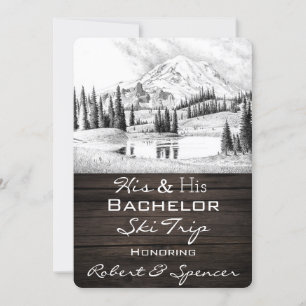 Son et son bachelor Party Ski Trip Invitation