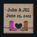 Son Et Son Cowboy Bottent Mariage Favor Magnet<br><div class="desc">Ce Son et Son Cowboy Boots Wedding Favor Magnet est parfait pour tout mariage occidental ou cowboy thème. Recherchez les invitations de mariage correspondantes,  les RSVP et Enregistrer les annonces de la date.</div>