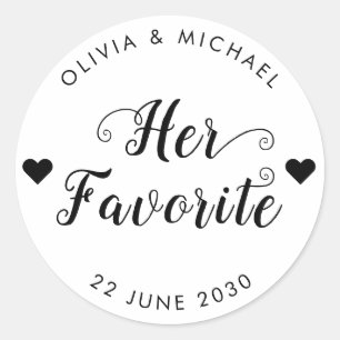 Son Étiquette de mariage préféré  Favoriser le sac