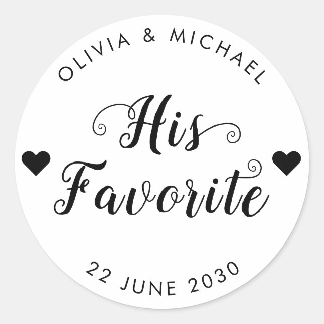 Son Étiquette favori Groom Fête de mariage Favoris (Devant)