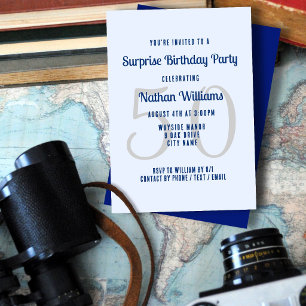 Son invitation de fête d'anniversaire surprise ble