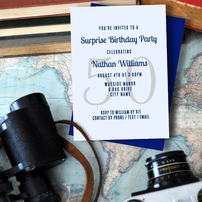 Son invitation de fête d'anniversaire surprise ble (Créateur téléchargé)