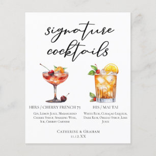 Son Mariage d'été Signature Cocktails Menu