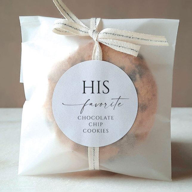 Son Mariage Préféré Faveur Editable Stickers Rond (Créateur téléchargé)