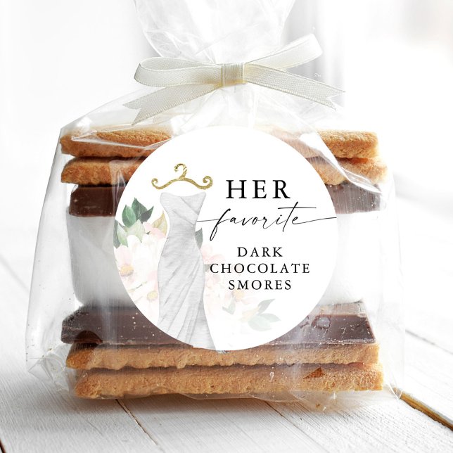 Son Mariage Préféré Faveur Editable Stickers Rond (Créateur téléchargé)