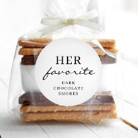 Son Mariage Préféré Faveur Editable Stickers Rond