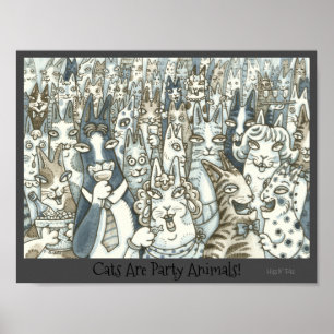 SON N'Fitz Cats PARTY ANIMAL POSTER