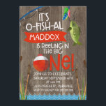 Son O-fish-al 1er Anniversaire Invitation Pour Gar<br><div class="desc">Vous cherchez une invitation pour le premier anniversaire de o-fish-al pour votre petit garçon ? C'est une invitation à la pêche et à l'anniversaire est une jolie façon de invitation les invités de votre petit à sa fête. Le dessin est composé d'un poisson vert, d'une canne de pêche, d'un canon...</div>