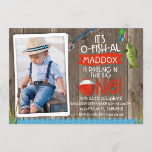 Son O-fish-al Photo1st Anniversaire Invitation Pou