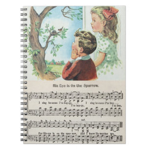 Son oeil est sur le carnet de moineau