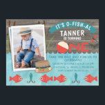 Son Ofish-al ou pêche 1er anniversaire Invitation<br><div class="desc">C'est l'invitation à la photo d'anniversaire de o-fish-al qui est peut-être ce que vous recherchez pour votre petit garçon. C'est l'invitation de o-fish-al 1er anniversaire est une jolie façon de invitation les invités de votre petit garçon à sa fête. On y trouve du poisson rouge, du barbier de pêche, du...</div>
