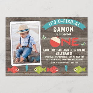 Son Ofish-al Ou Sa Pêche Invitation D'Anniversaire