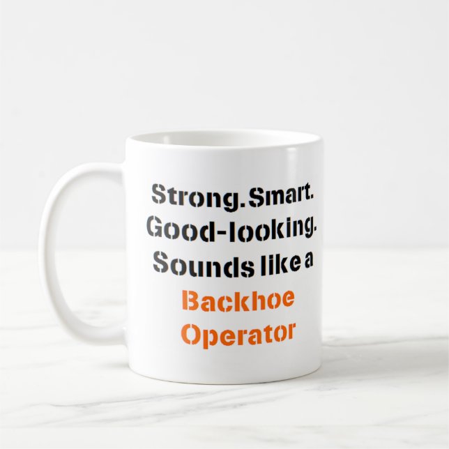 son opérateur backhoe Mug (Gauche)