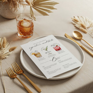 Son Ours & Ses Aquarelle Signature Cocktail Menu