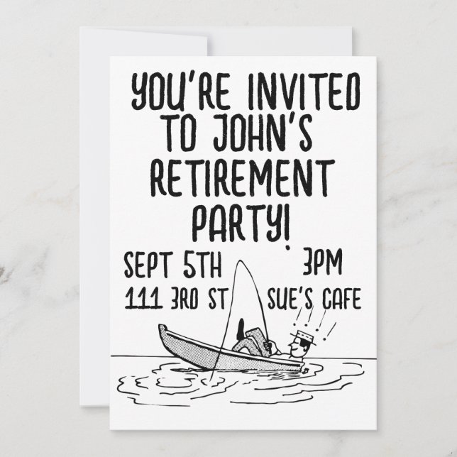 SON PARTI DE RETRAITE INVITATIONS DE PÊCHE PERSONN (Devant)