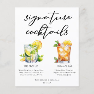 Son Rhum Signature Cocktails Menu Mariage