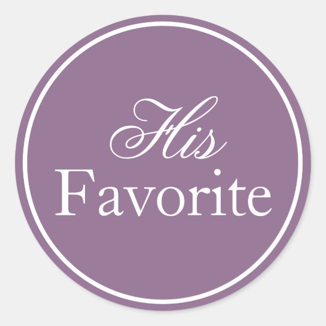 Son Sticker Mariage favori Lilac Lavender Purple (Devant)