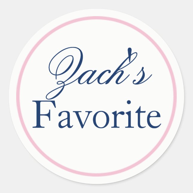 Son Sticker Mariage Groom favori Blush Pink/Navy (Devant)