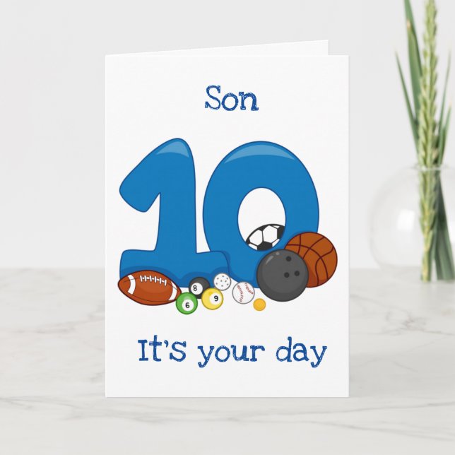 ***SON*** SUR SA "10e" CARTE D'ANNIVERSAIRE (Devant)