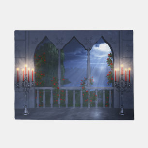 Son tapis de porte manteau argenté