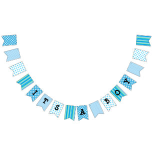 Son un garçon, bannière bleue de drapeau de baby