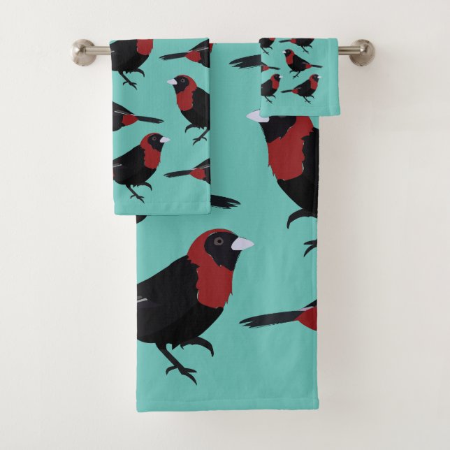 Songbird Crimson Collared Tanager Songbird (En situation)