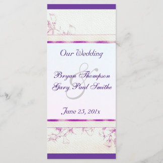Songbird Shabby Chic WEDDING Programme