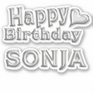 Sonja Happy Birthday Autocollants