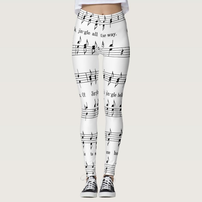 sonneries feuille musique leggings (Devant)