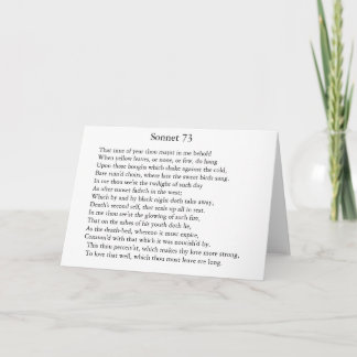 Sonnet 73 - Carte de voeux