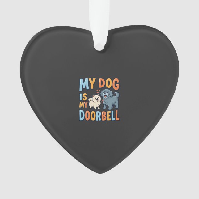 Sonnette Drôle pour Amoureux de Chiens (devant)