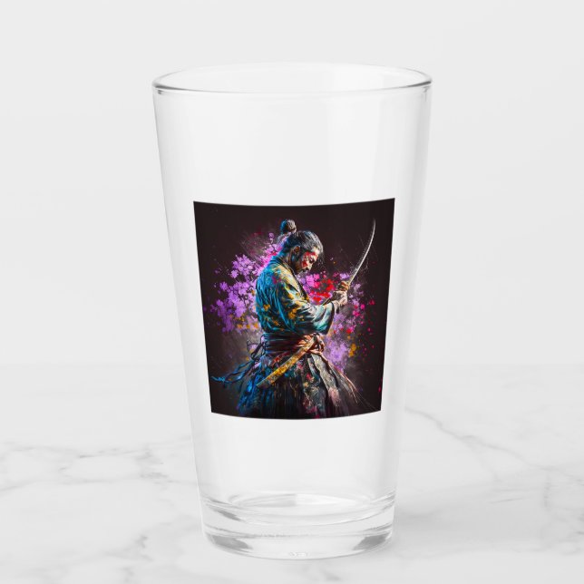 Sonnette en verre de peinture Samurai (Devant)
