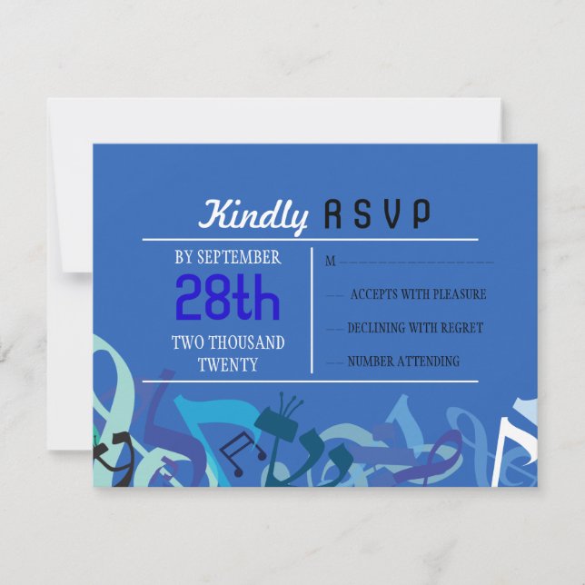 SONS DE LA TORAH Bat Bar Mitzvah Carte de réponse (Devant)