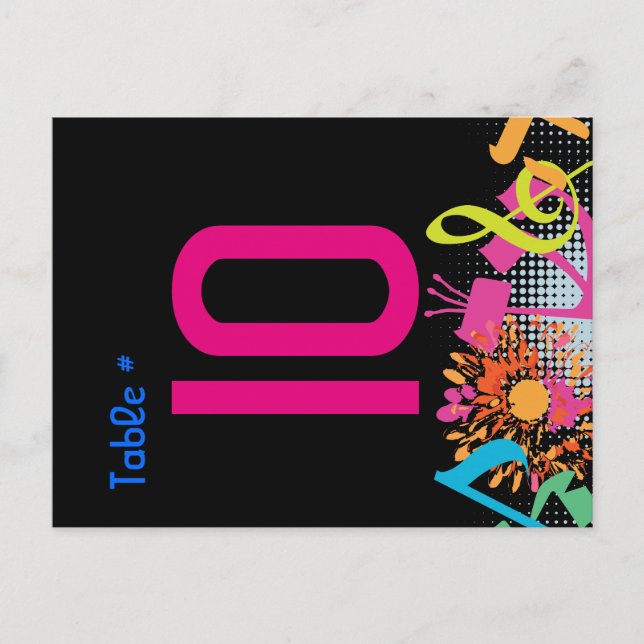 SONS DE LA TORAH FLORAL Table Carte de siège (Devant)