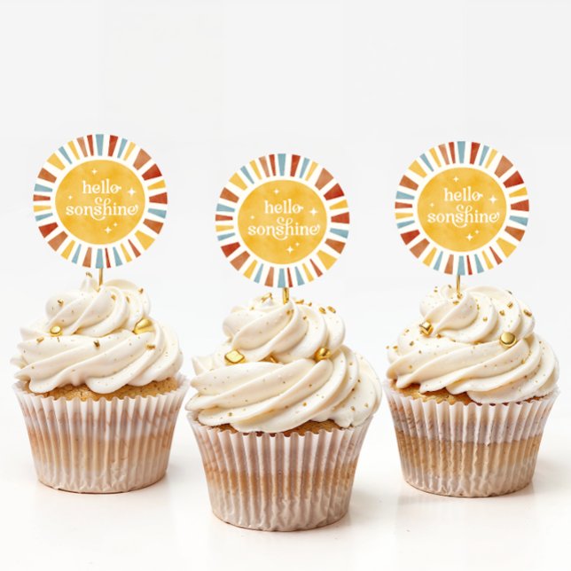 Sonshine Boho Baby shower Sticker Sun Burst (Créateur téléchargé)