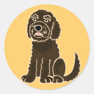 SONT les autocollants de Labradoodle de chocolat