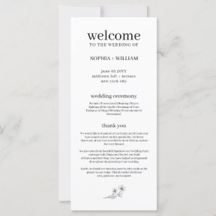 Sophia Elegant noir et blanc minimaliste Mariage