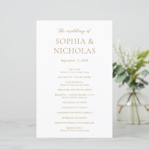 Sophia Gold Programme de mariage moderne