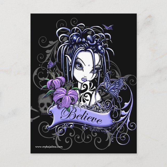 Sophia Lilly Believe Butterfly Fairy Carte postale (Devant)