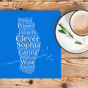 Sophia Nom Cloud Personnalisable Poster