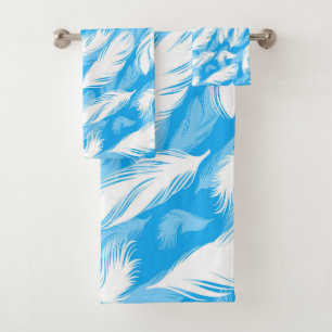 Sophisticated Feather Design On A Bright Blue 