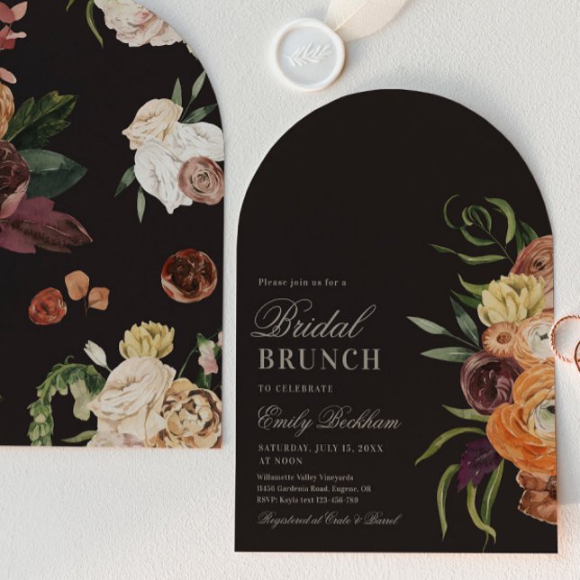 Sophisticated Floral Arch Bridal Brunch Invitation (Créateur téléchargé)