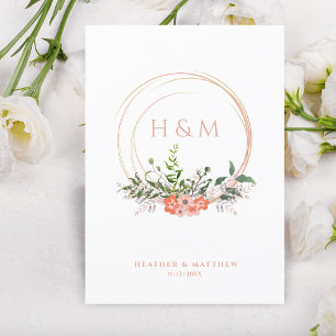 Sophistiqué Elégant Coral Floral Mariage Garland