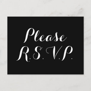 Sophistiqué "Please R.S.V.P." Carte postale