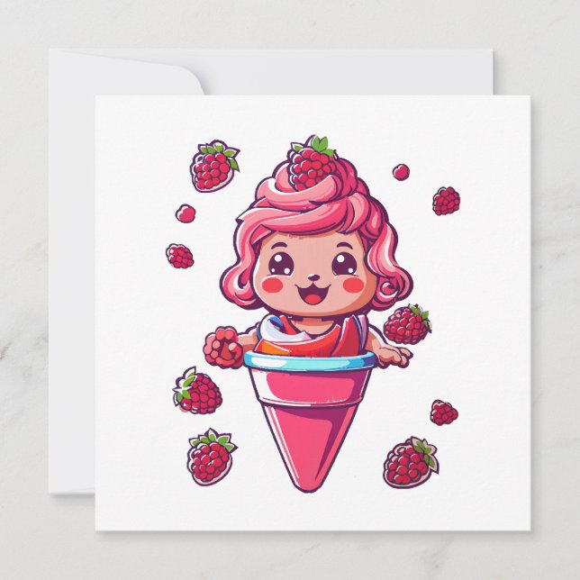 Sorbet framboise Kawaii (Devant)