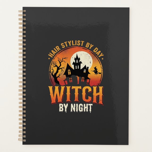 Sorcière Coiffeuse Halloween Design Vintage_1 (Devant)