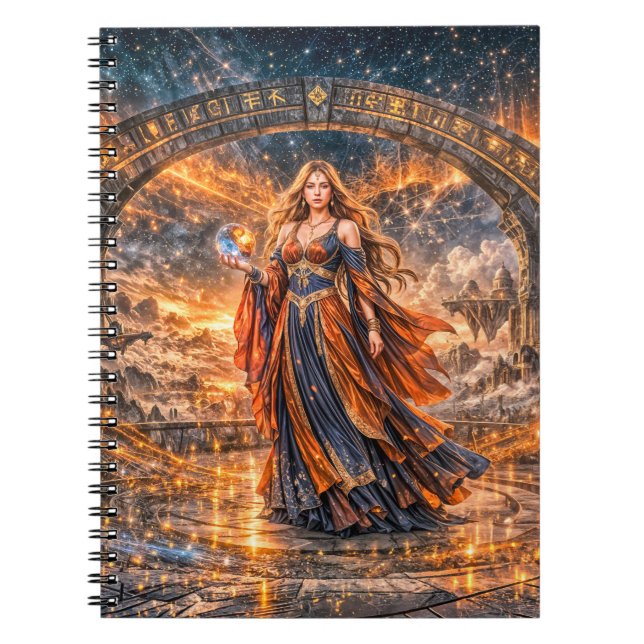 Sorcière Cosmique – Cahier Fantastique à Spirale (Devant)