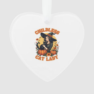 Sorcière dame chat sans enfants - chat noir drôle