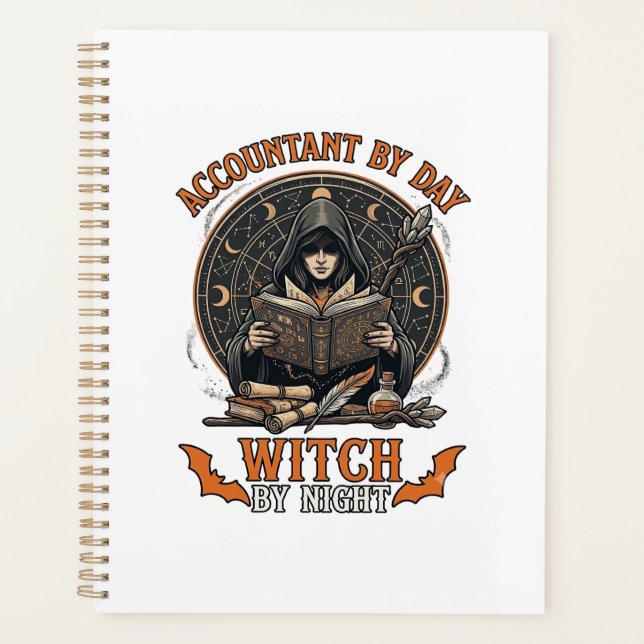 Sorcière de jour de comptable nuit de Halloween li (Devant)