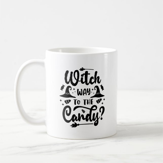 Sorcière De La Mug De Typographie De Candy (Gauche)
